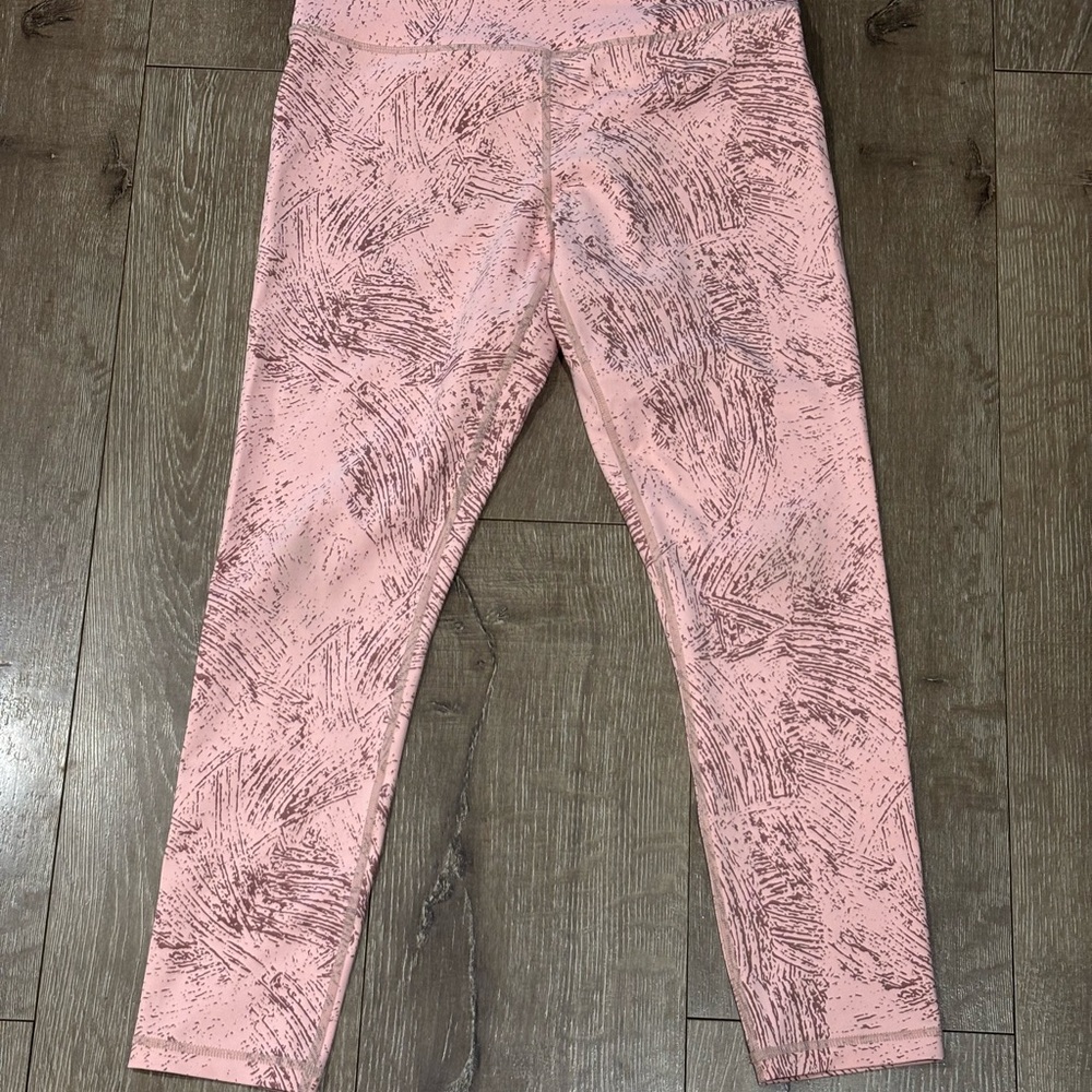 ZYIA Light Pink Abstract Leggings